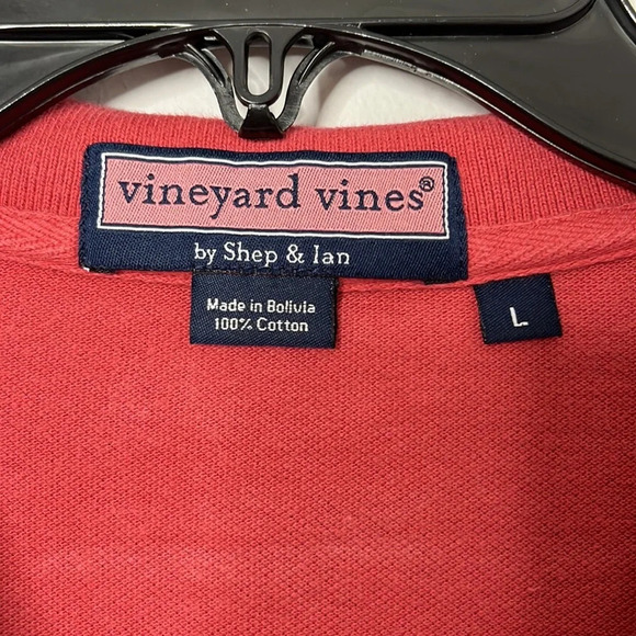 Vineyard Vines Red Cotton Polo Shirt - Picture 2 of 4